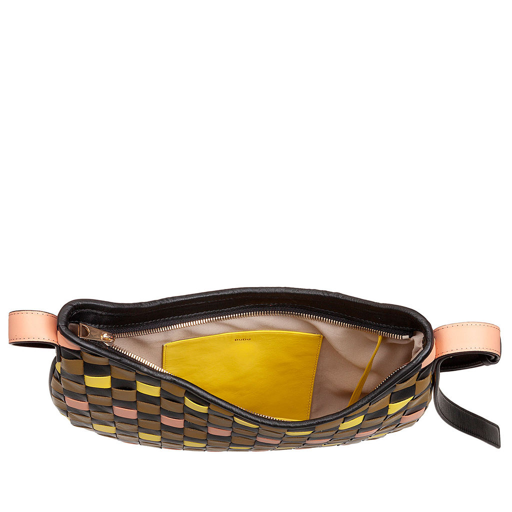 Итальянская женская наплечная кожаная сумка DuDu серии Hispani | мультиколор - Dudubags фото 4