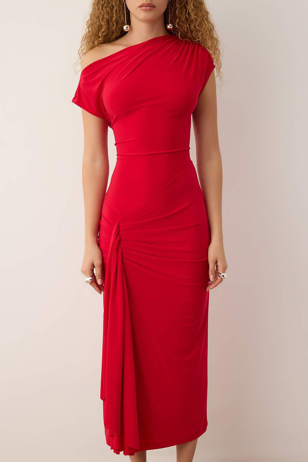 TRENDYOLMILLA Siyah Vucuda Oturan Arkas? Ayarlanabilir Bagc?kl? Astarl? Orme Elbise TPRSS25EL00137 фото 15