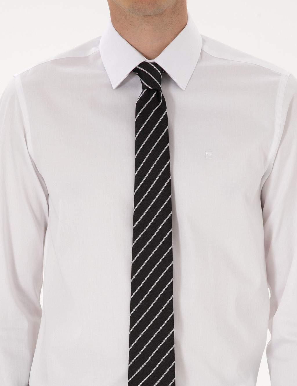Beyaz Slim Fit Uzun Kollu Basic G_mlek