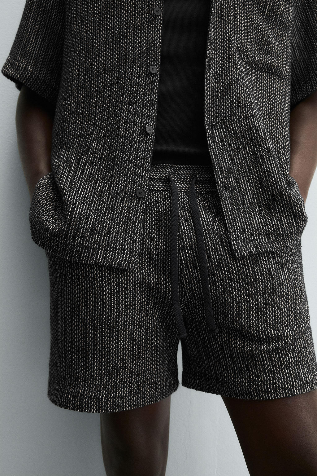 JACQUARD TEXTURED BERMUDA SHORTS - Zara фото 5