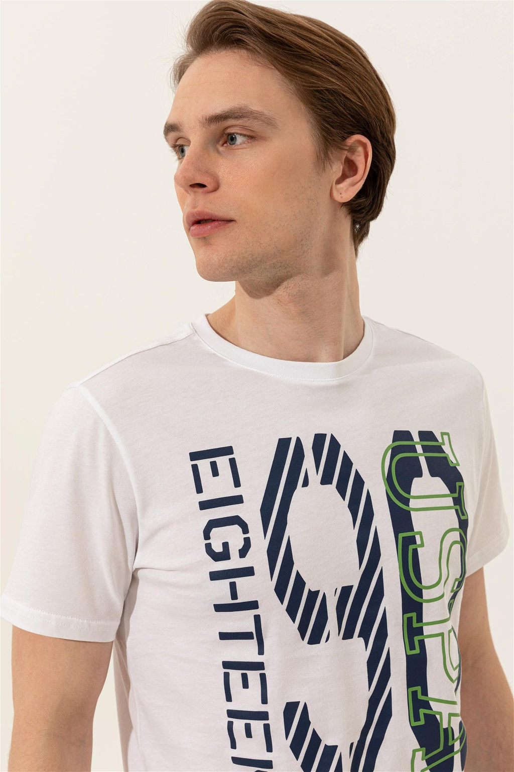 U. S. Polo Assn Мужская белая футболка с круглым вырезом - U.s. polo assn фото 8