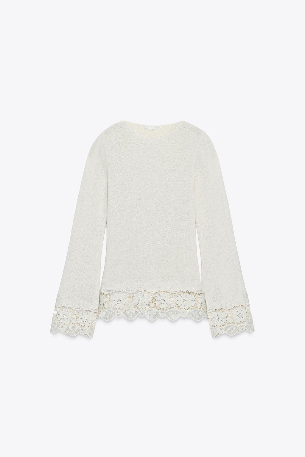 GUIPURE COMBINATION T-SHIRT - Zara фото 18