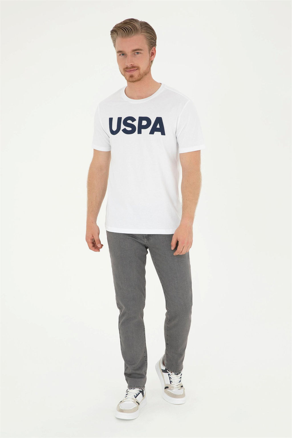 Мужская белая базовая футболка Неожиданная скидка в корзине - U.s. polo assn фото 4