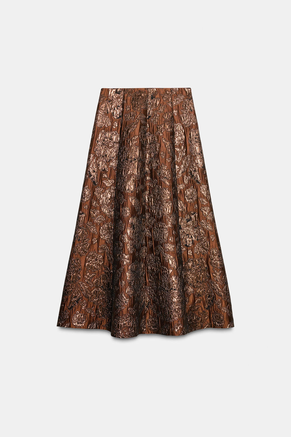 SHINY JACQUARD LAYERED SKIRT
