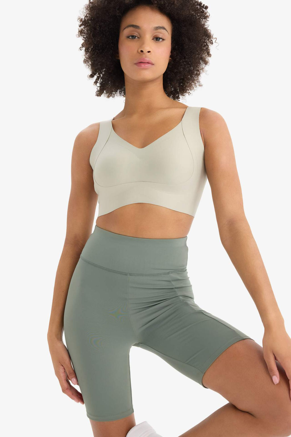 DeFactoFit V Yaka Ag?r Kumas Sporcu Bra  фото 5