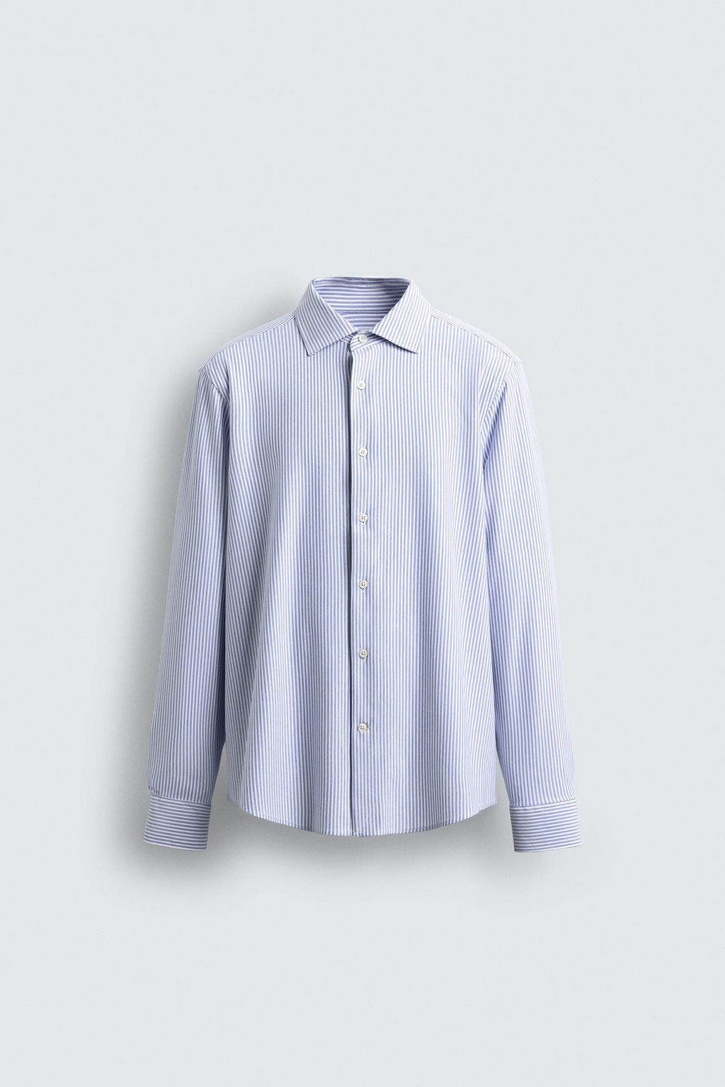 CAMISA REGULAR FIT / Azul / Blanco - Zara фото 6