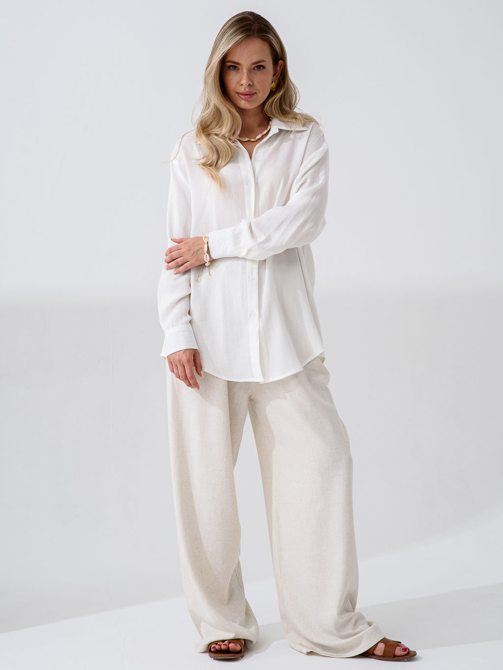 Рубашка  "Лён" лен с хлопком