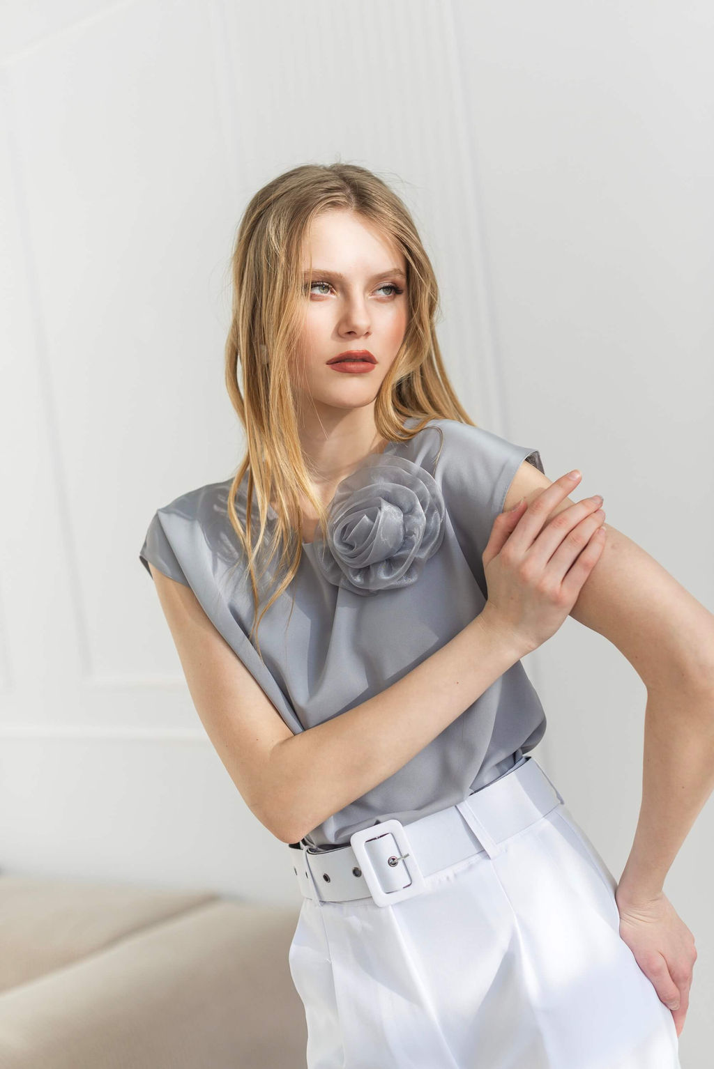 Топ Ярина (серый) - Nadi bordo фото 2