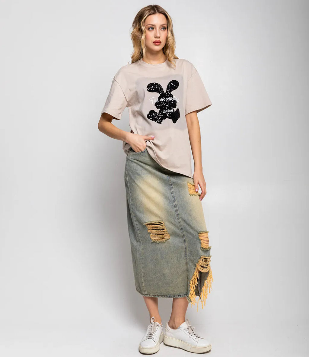 Футболка #КТ3036 (1), бежевый