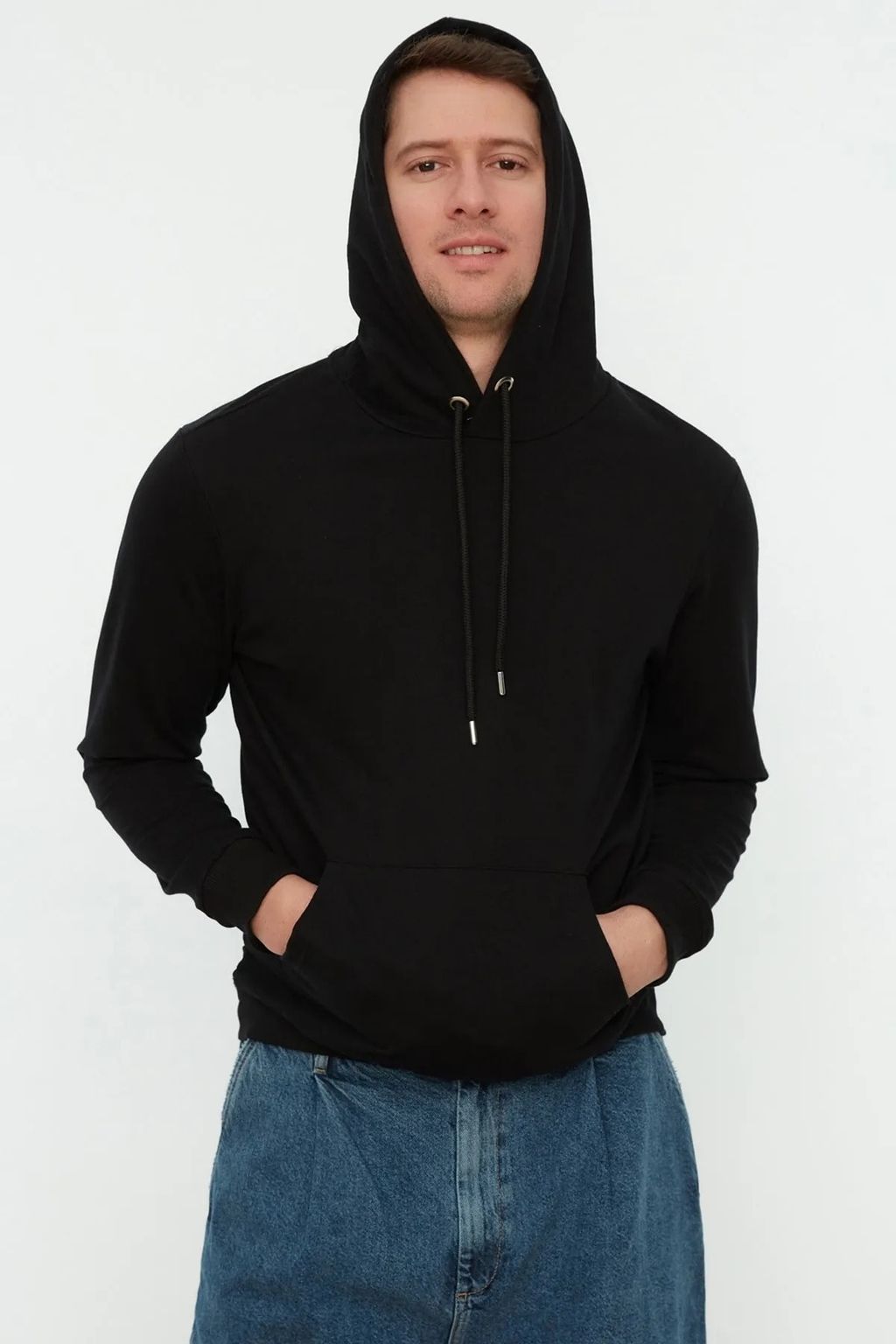 TRENDYOL MAN Mavi Regular/Normal Kesim Kapusonlu Uzun Kollu Sweatshirt TMNAW20SW0162 - Trendyolmilla фото 17