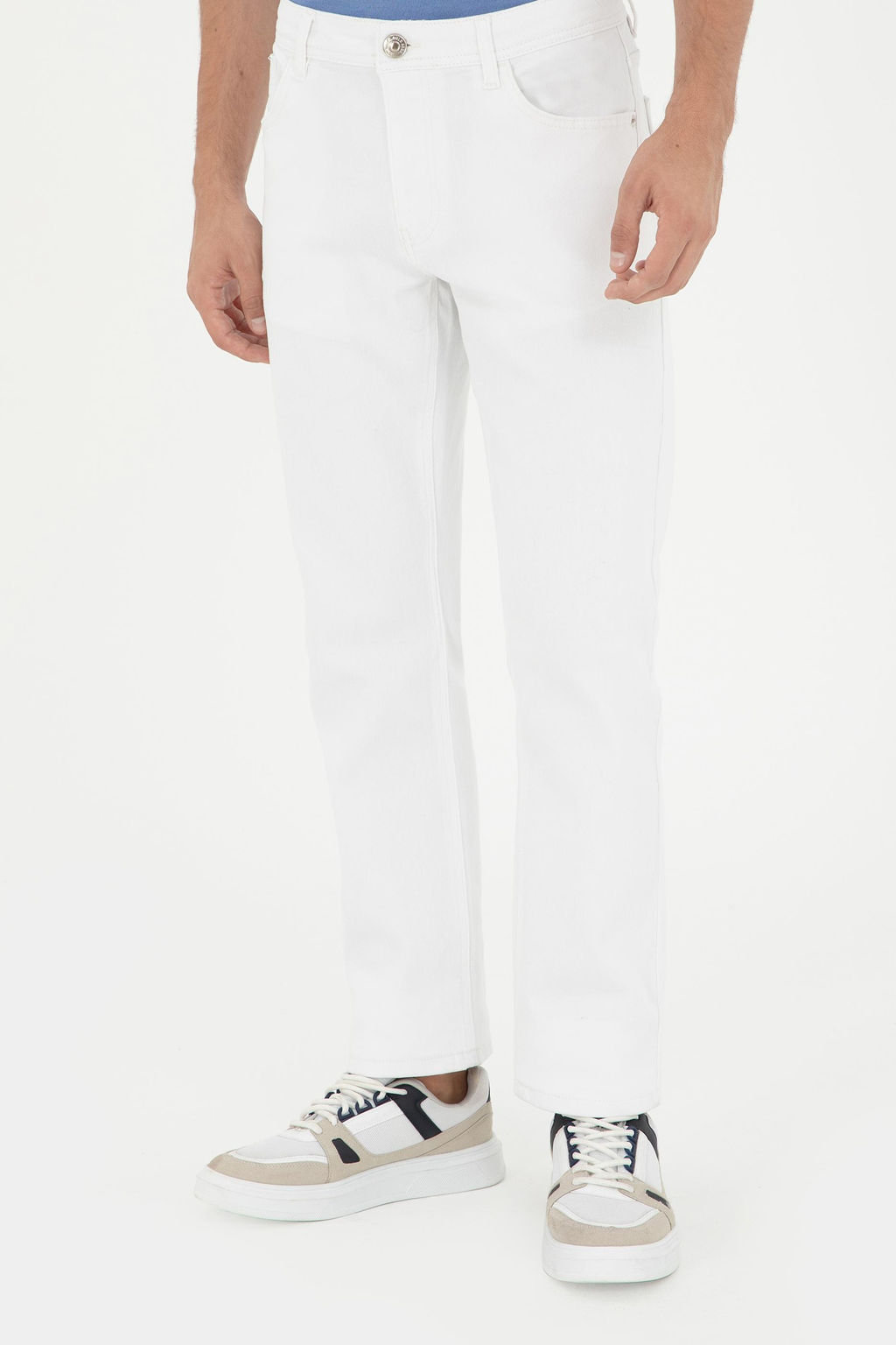 Мужские белые джинсовые брюки - U.s. polo assn фото 2