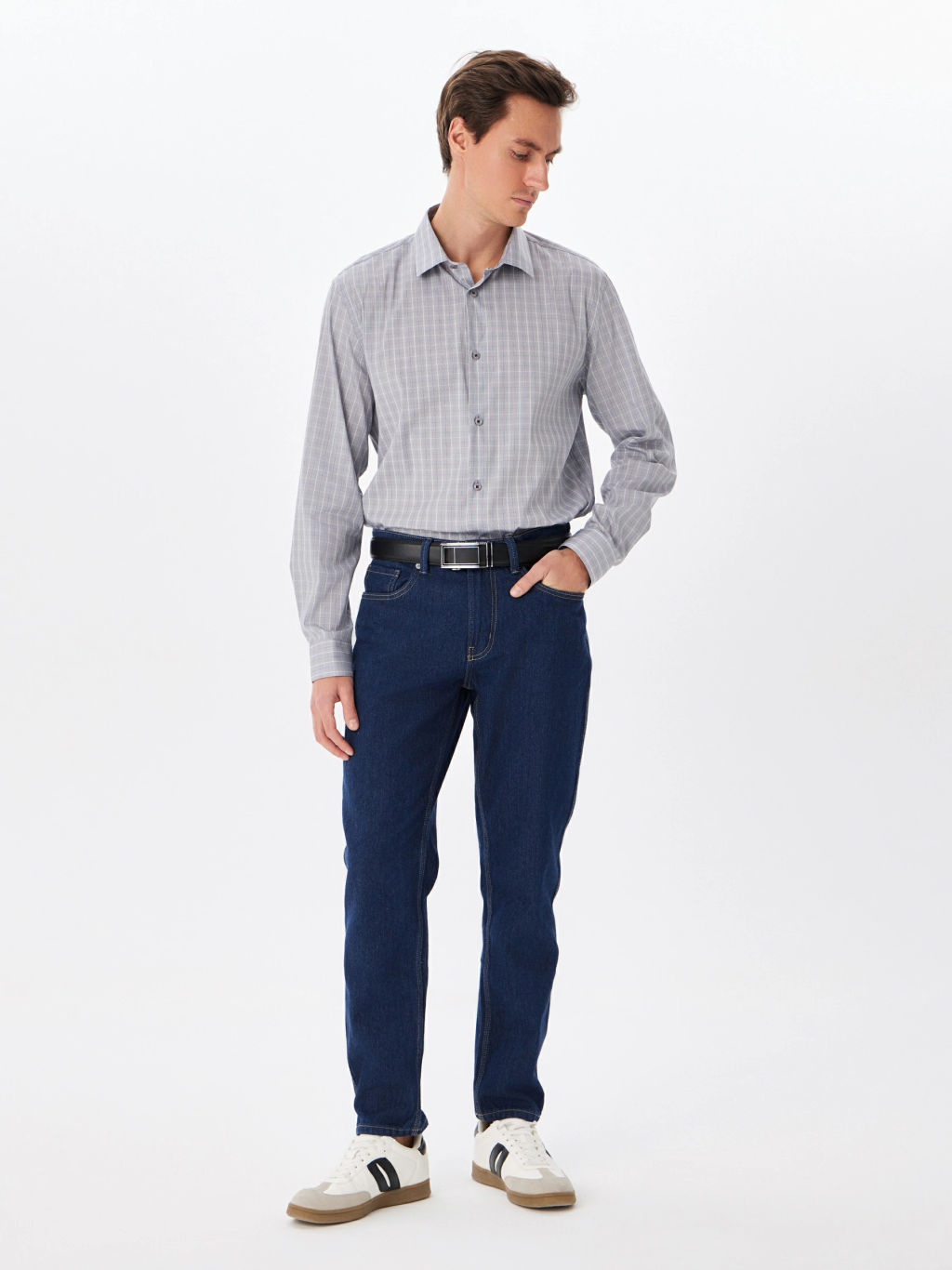 Сорочка мужская длинный рукав GREG 335/238/180/ZN/1p STRETCH  фото 7