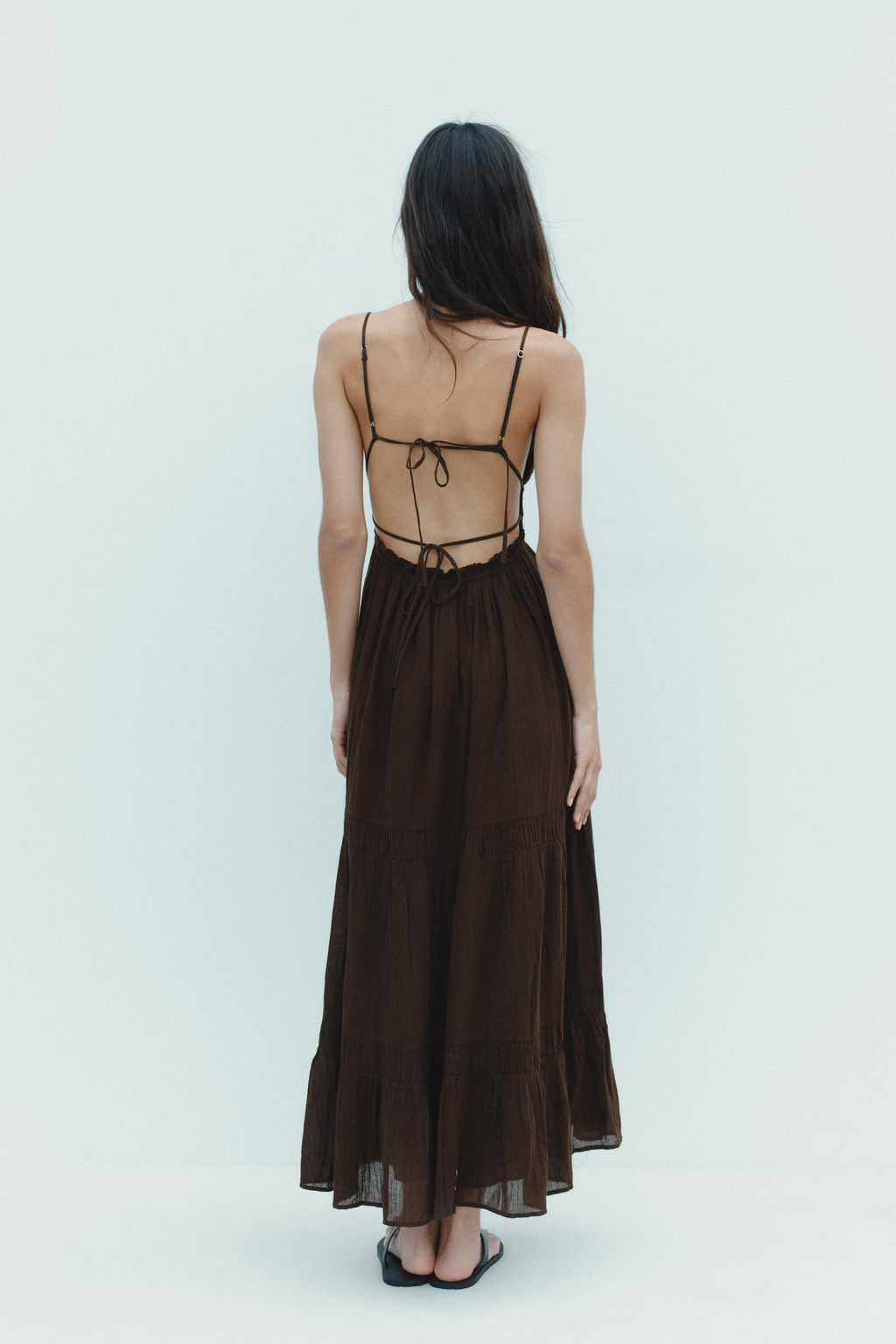 GAUZE MIDI DRESS - Zara фото 4