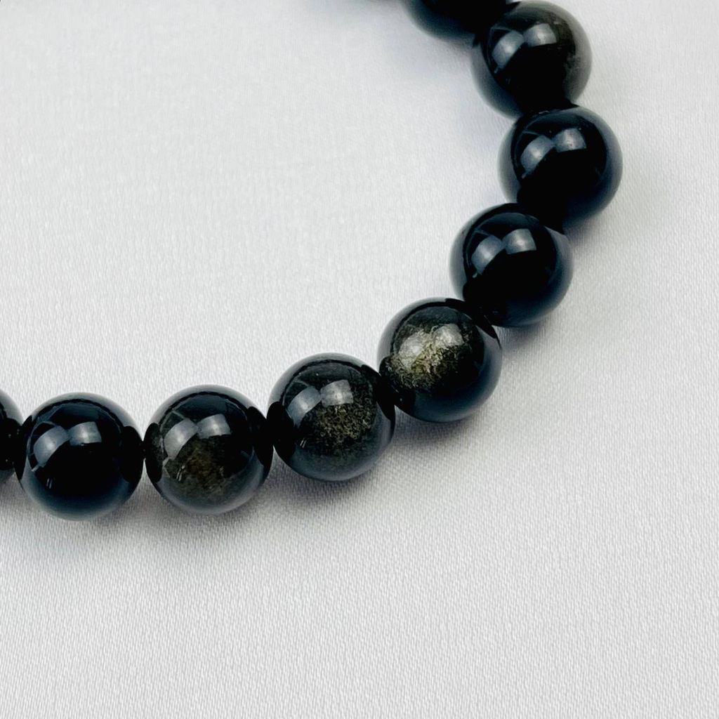 Браслет из золотистого Обсидиана и Яшмы "Камбаба" 18 см