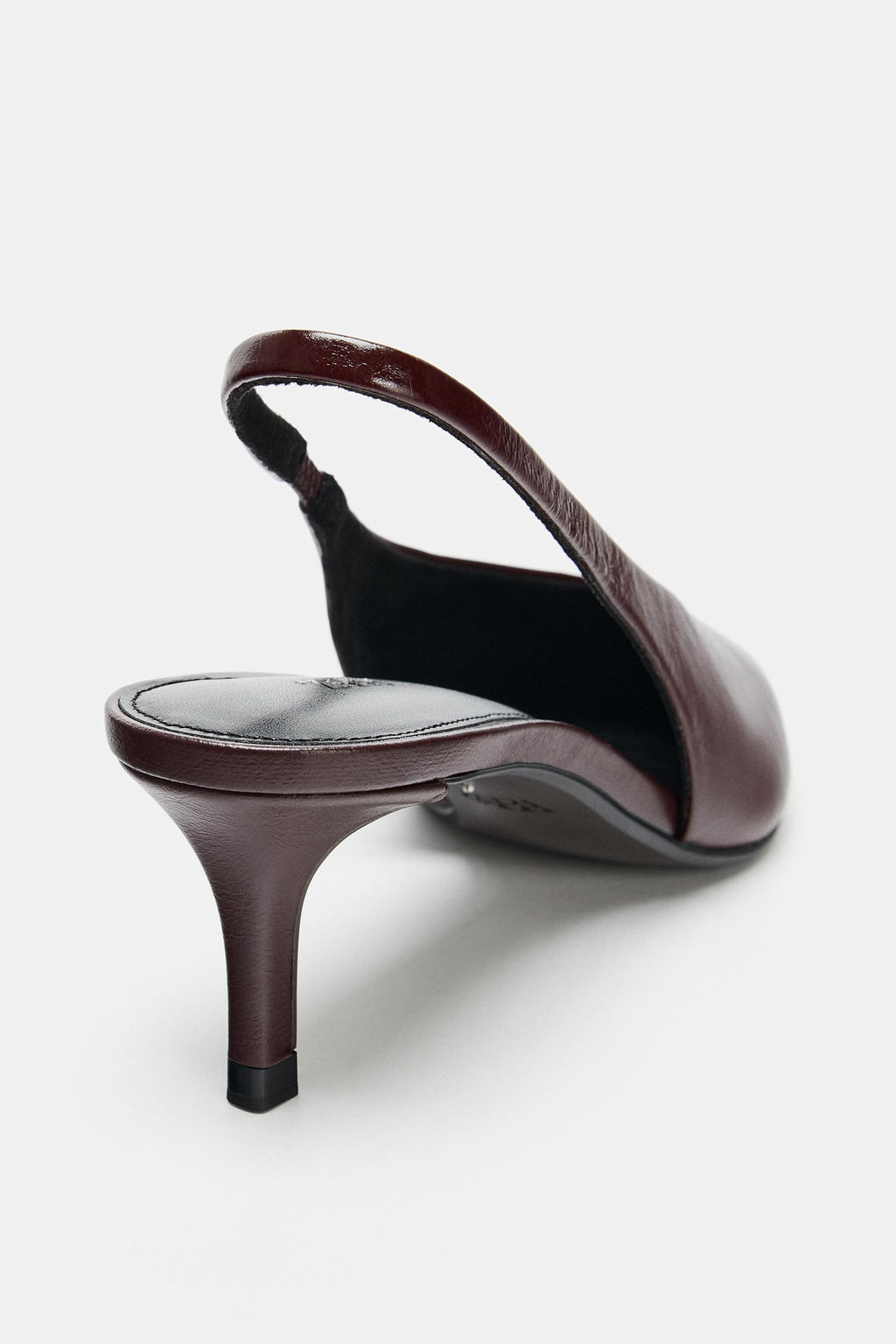 LEATHER SLINGBACK SHOES - Zara фото 6