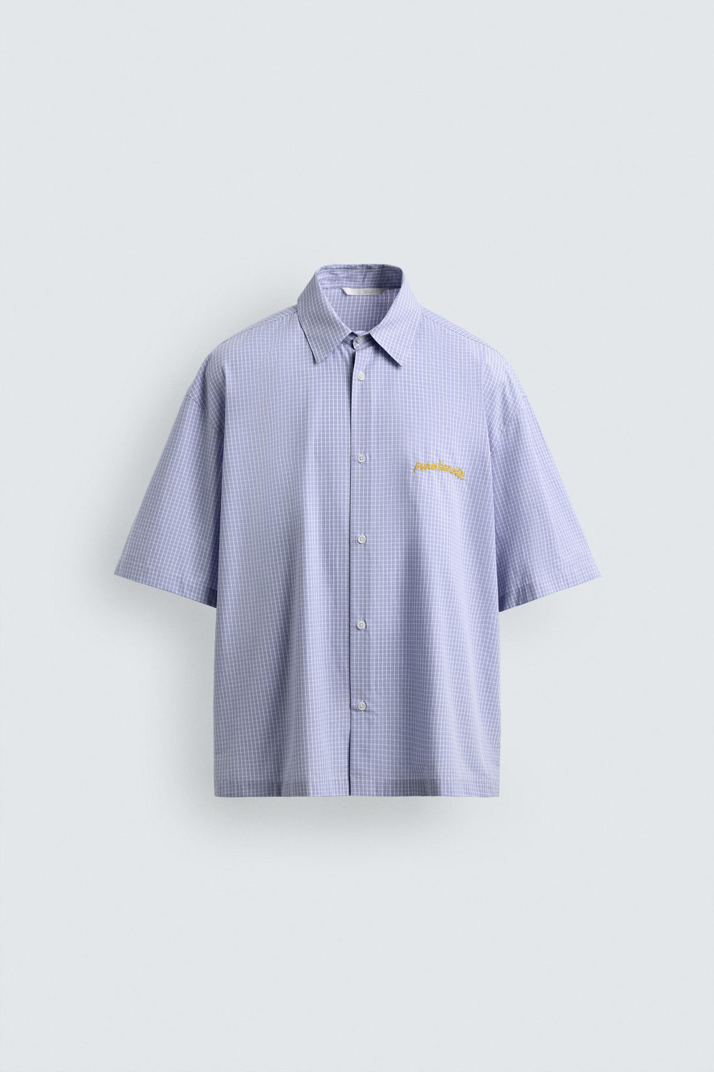 CAMISA CUADROS COMBINADO GR?FICO / Azul - Zara фото 7