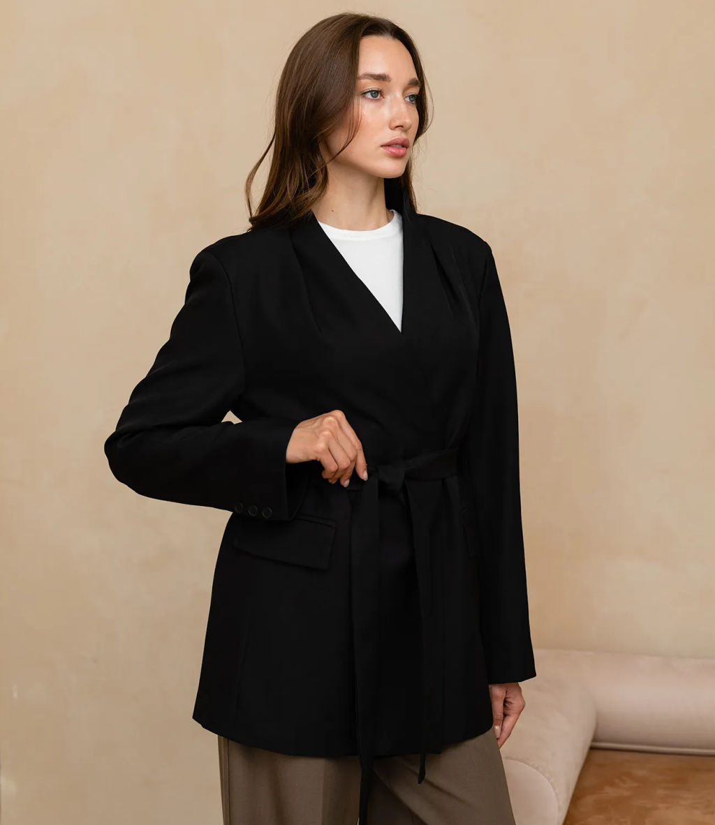 Жакет #КТ9703, чёрный