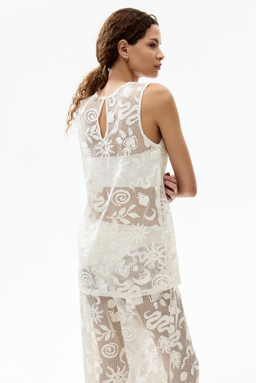 Top de rejilla con motivos decorativos - H&m фото 5
