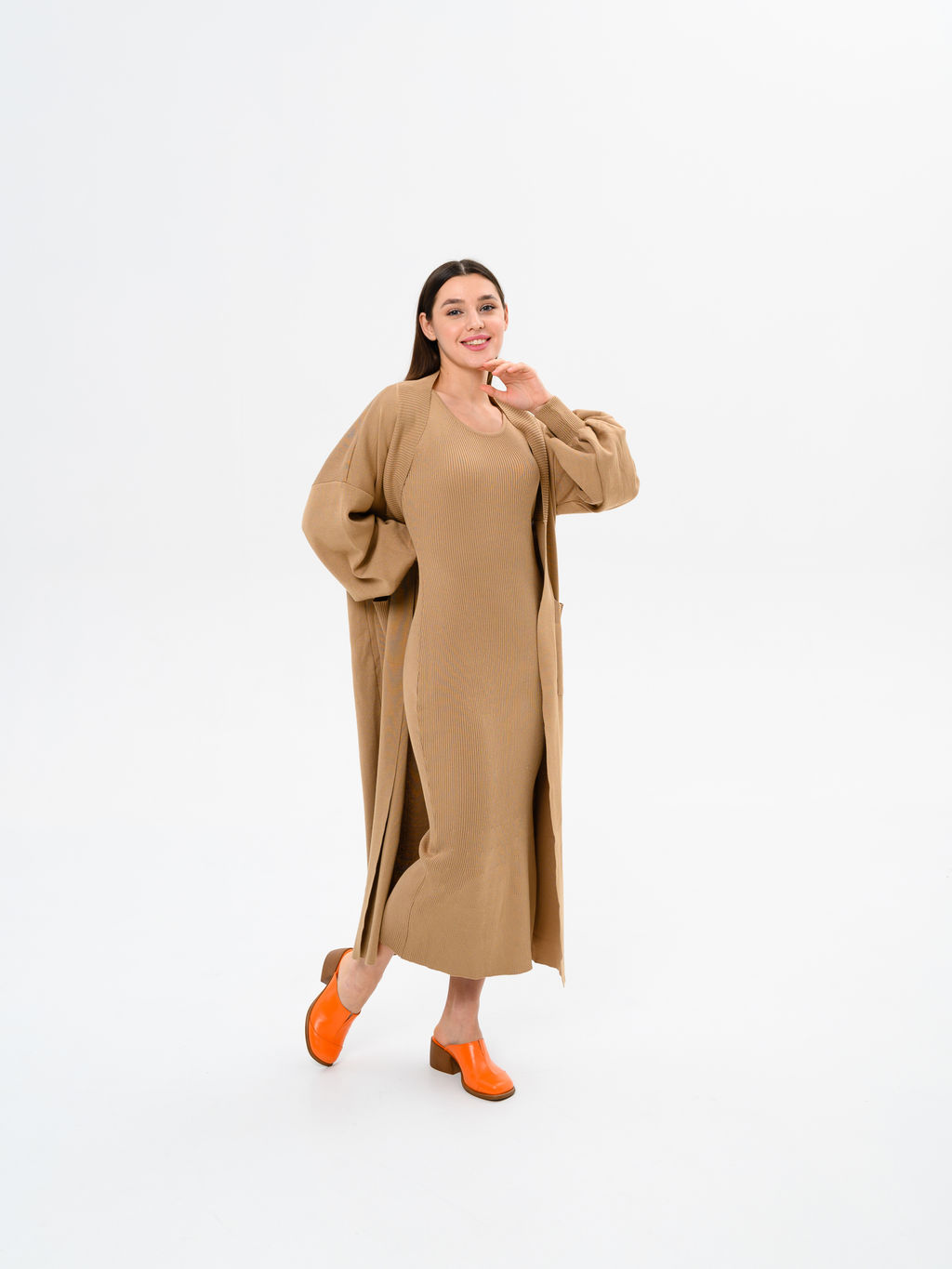 Сабо 5132.23663br.Оранжевый+коричневый