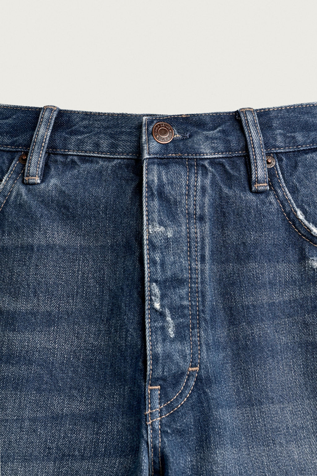 BERMUDA DENIM BAGGY FIT COSTURAS / Azul - Zara фото 5
