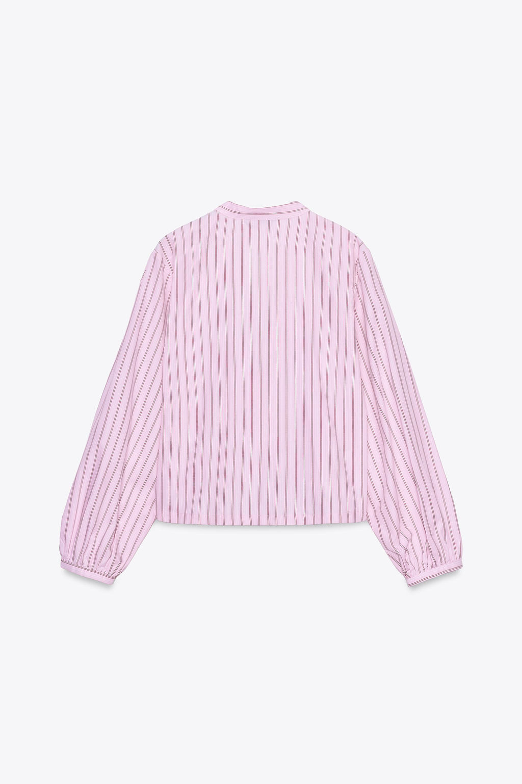 STRIPED POPLIN SHIRT WITH TIES - Zara фото 8