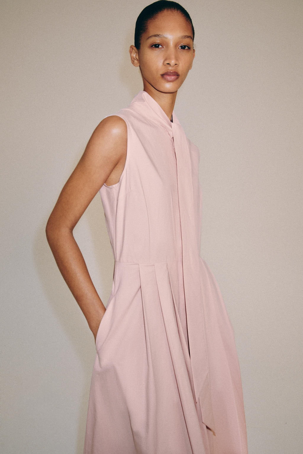VESTIDO CAMISERO ZW COLLECTION / Rosa pastel - Zara фото 5