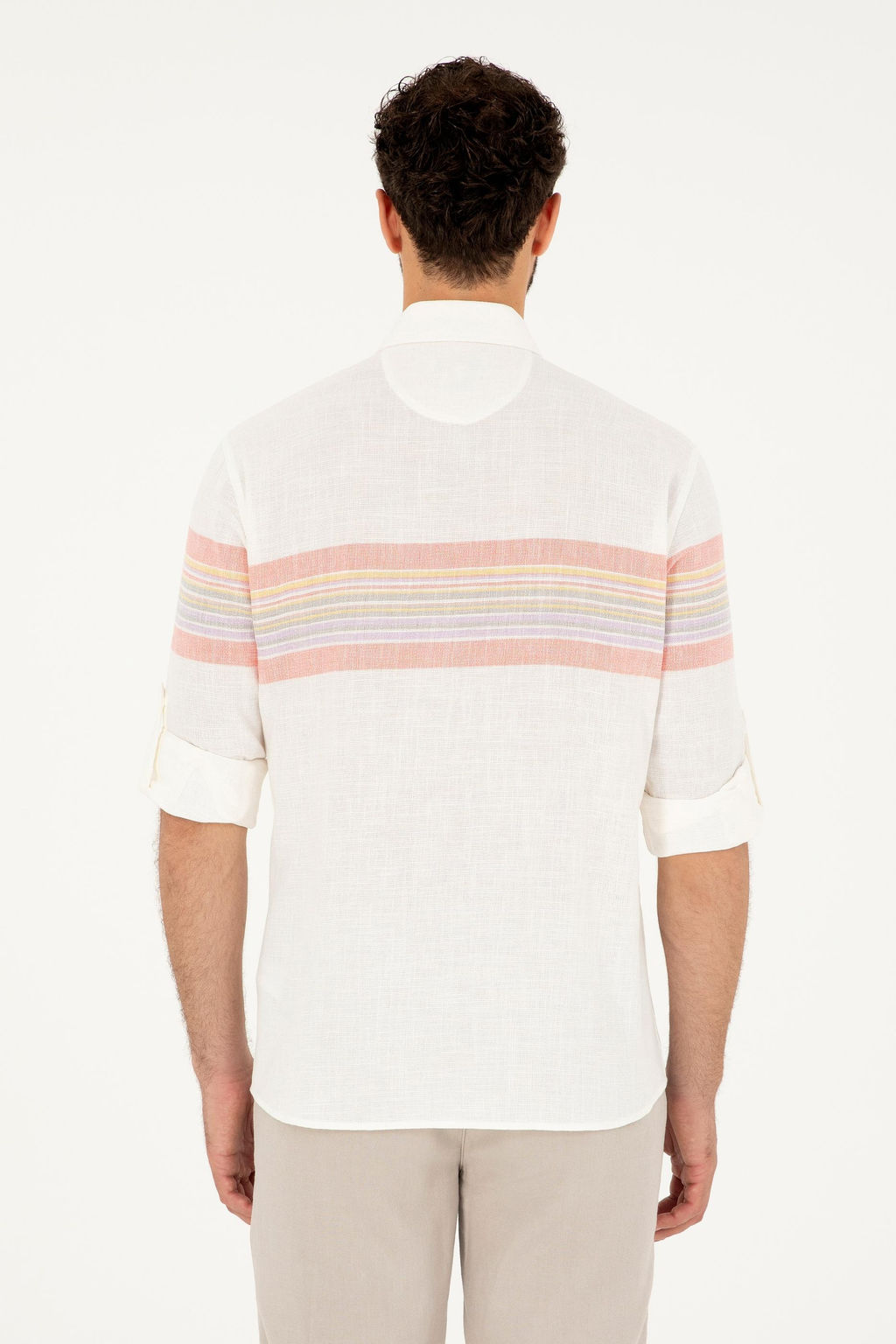 Мужская рубашка с длинным рукавом цвета граната Неожиданная скидка в корзине - U.s. polo assn фото 5