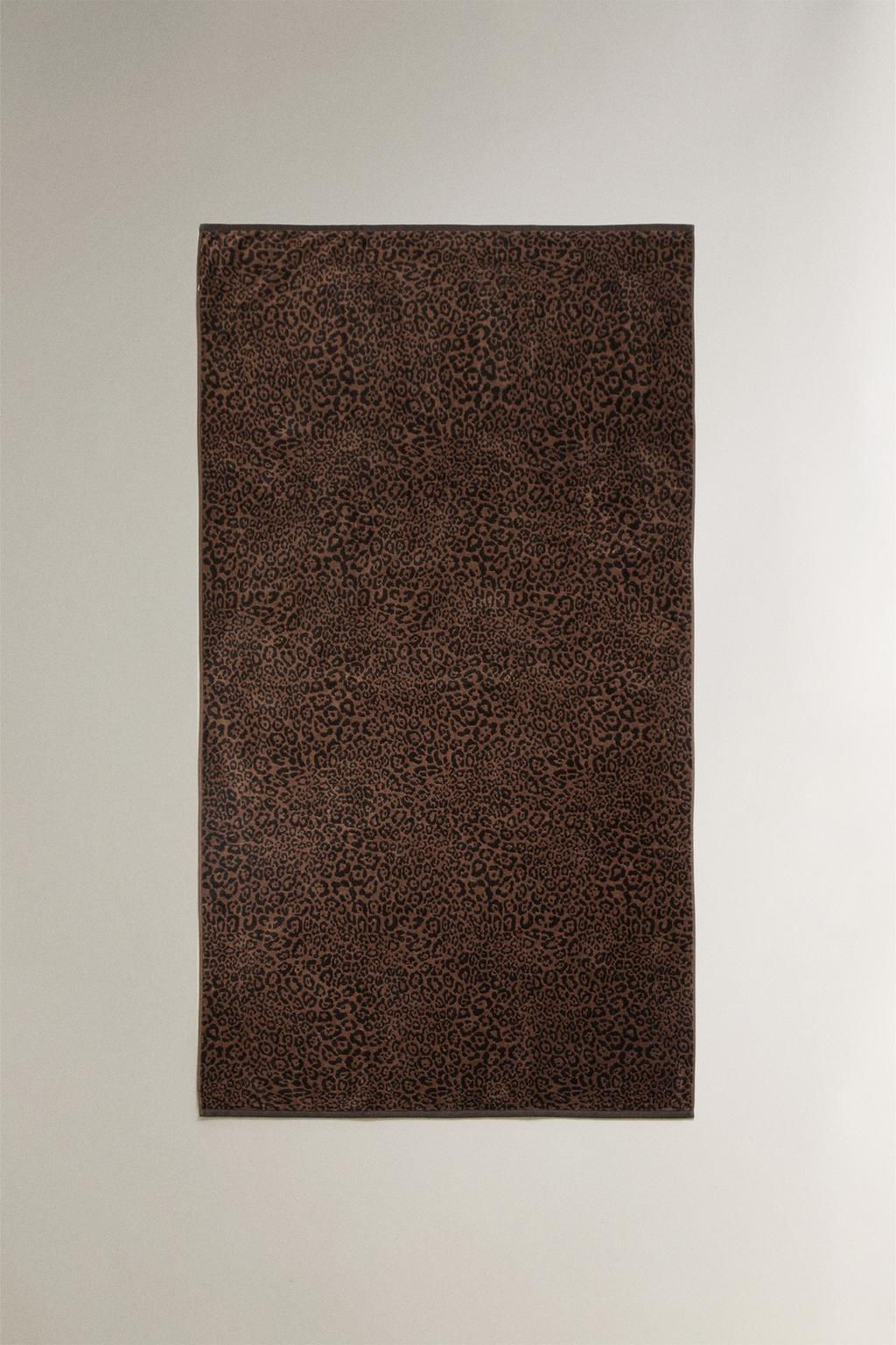 ANIMAL PRINT VELOUR BEACH TOWEL - Zara фото 7