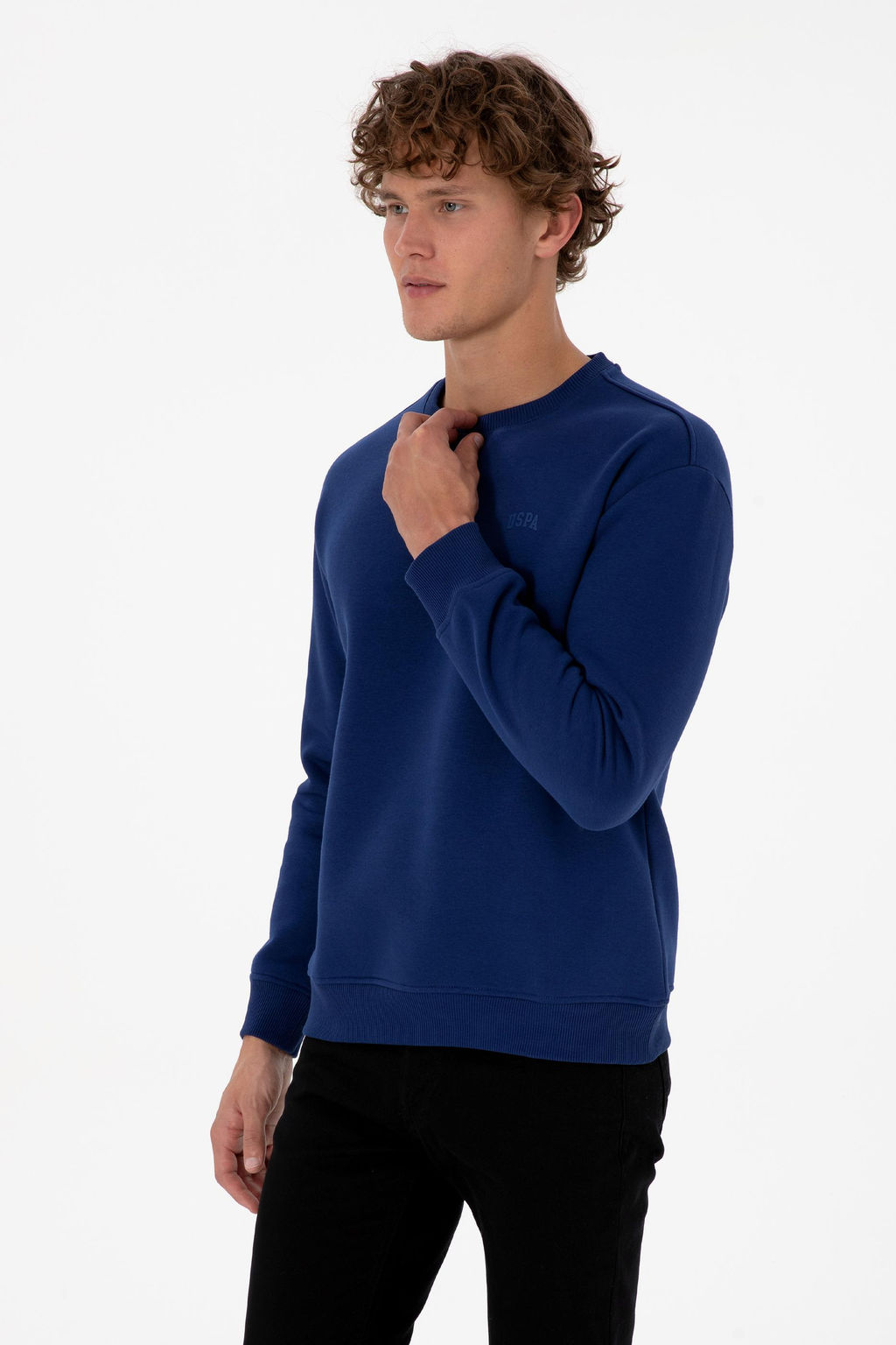 Erkek _ndigo Basic Sweatshirt Sepette S_rpriz _ndirim - U.s. polo assn фото 3