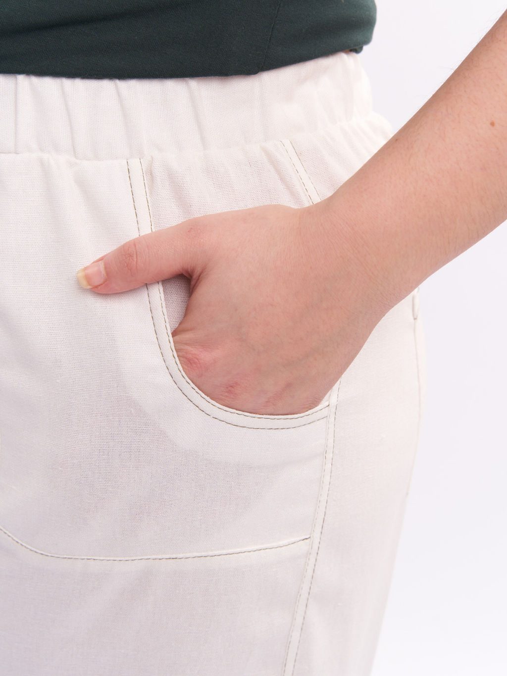 Брюки льняные BB31052WHT04