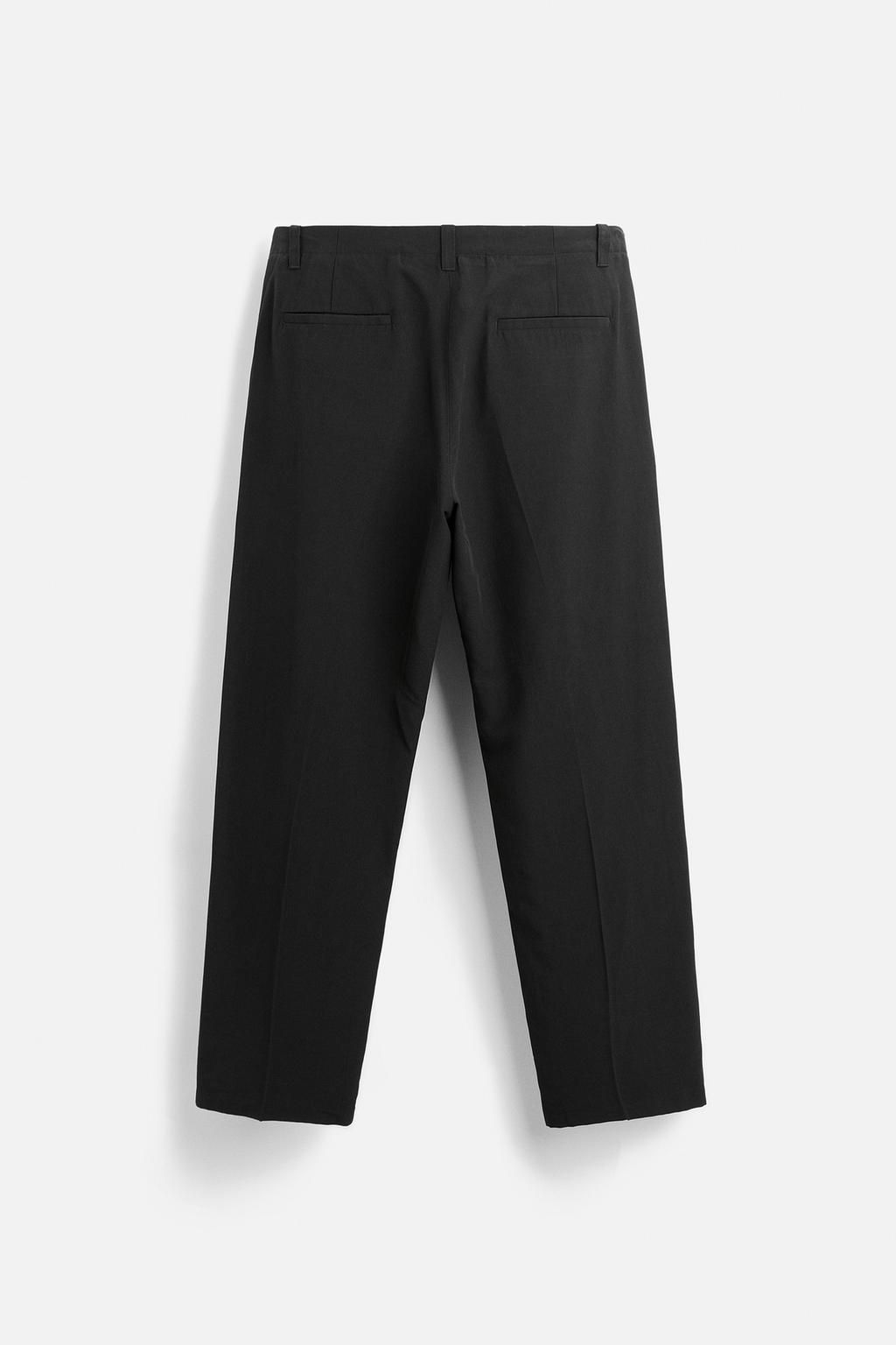 STRAIGHT-LEG PLEATED TROUSERS - Zara фото 7