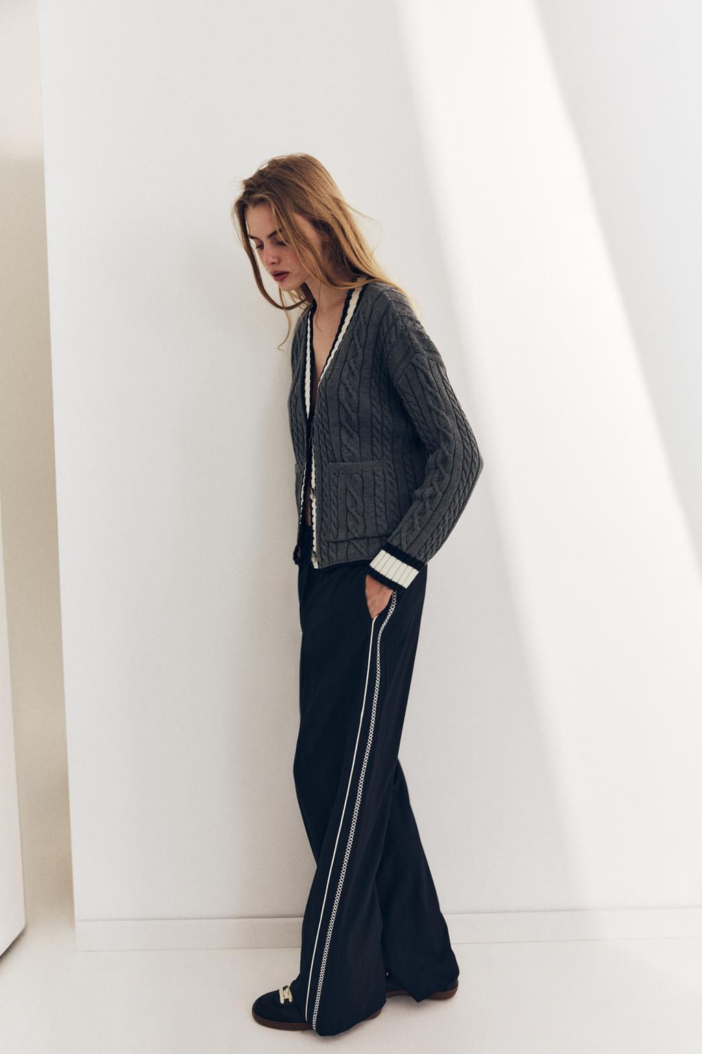 KNIT JACKET WITH PIPED SEAMS - Zara фото 3