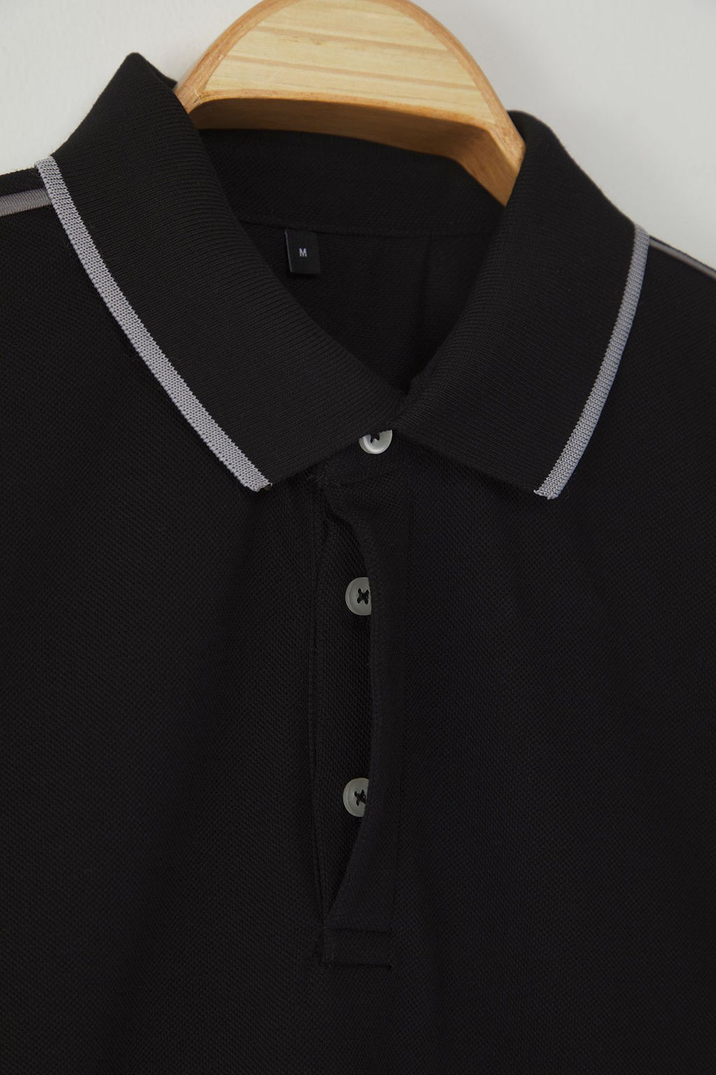 TRENDYOL MAN Siyah Regular/Normal Kesim Biyeli Polo Yaka T-shirt TMNSS25PO00015 - Trendyolmilla фото 3
