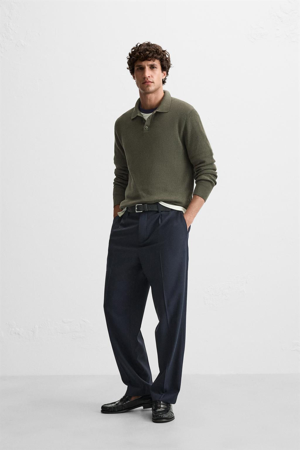 PURL KNIT POLO SHIRT - Zara фото 17