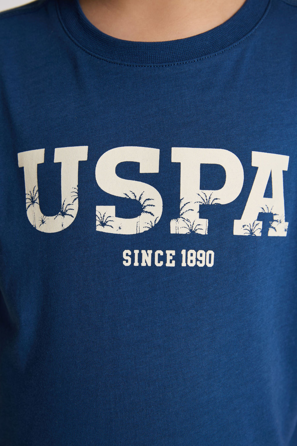 Erkek _ocuk A__k Lacivert Bisiklet Yaka Basic Ti__rt - U.s. polo assn фото 9
