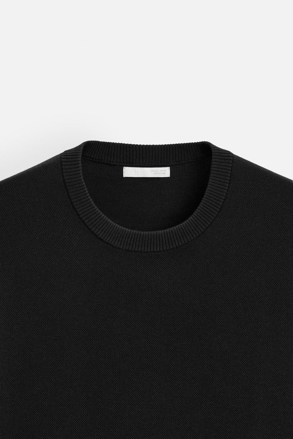 RELAXED FIT KNIT T-SHIRT - Zara фото 9