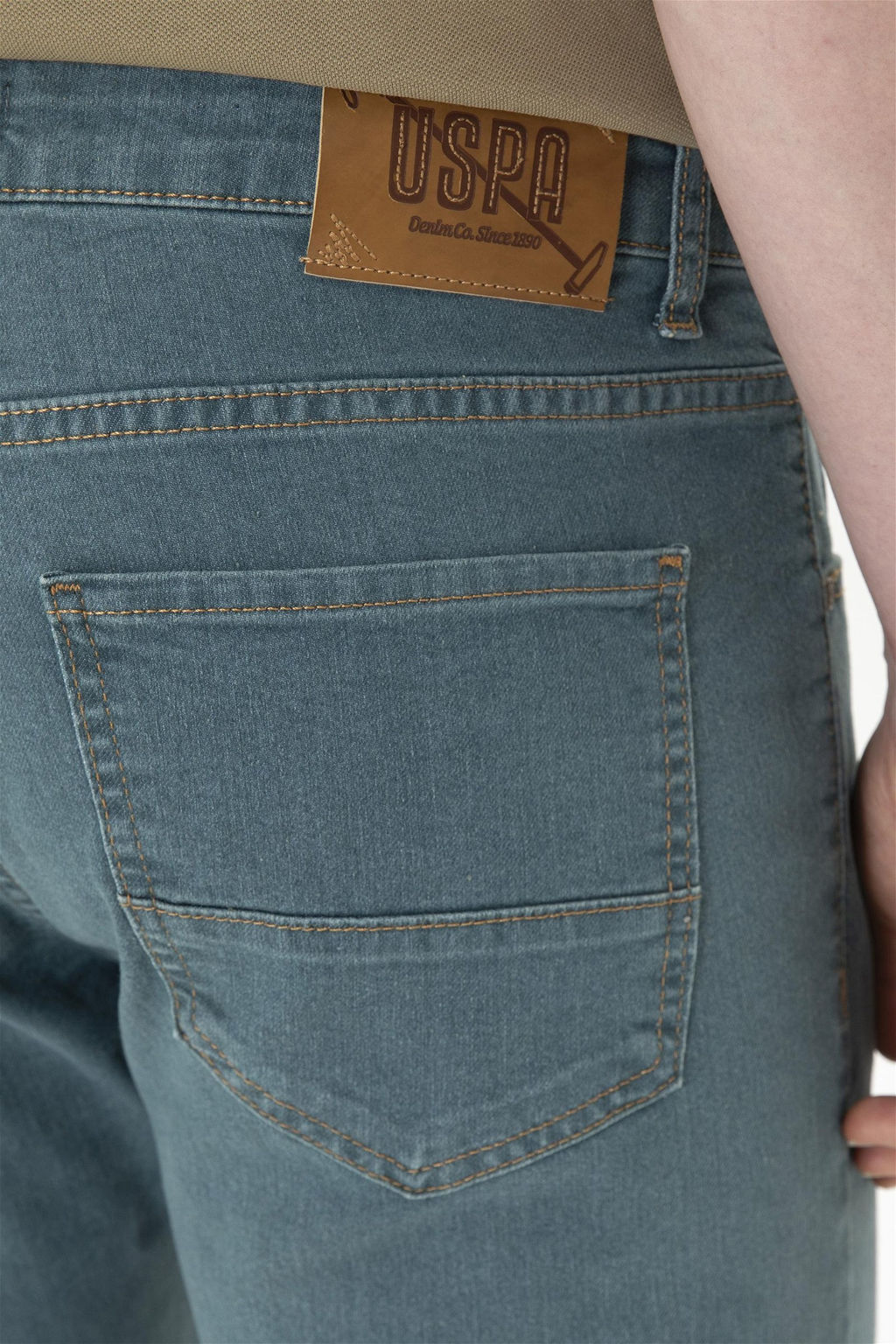 Мужские зеленые джинсовые брюки - U.s. polo assn фото 7