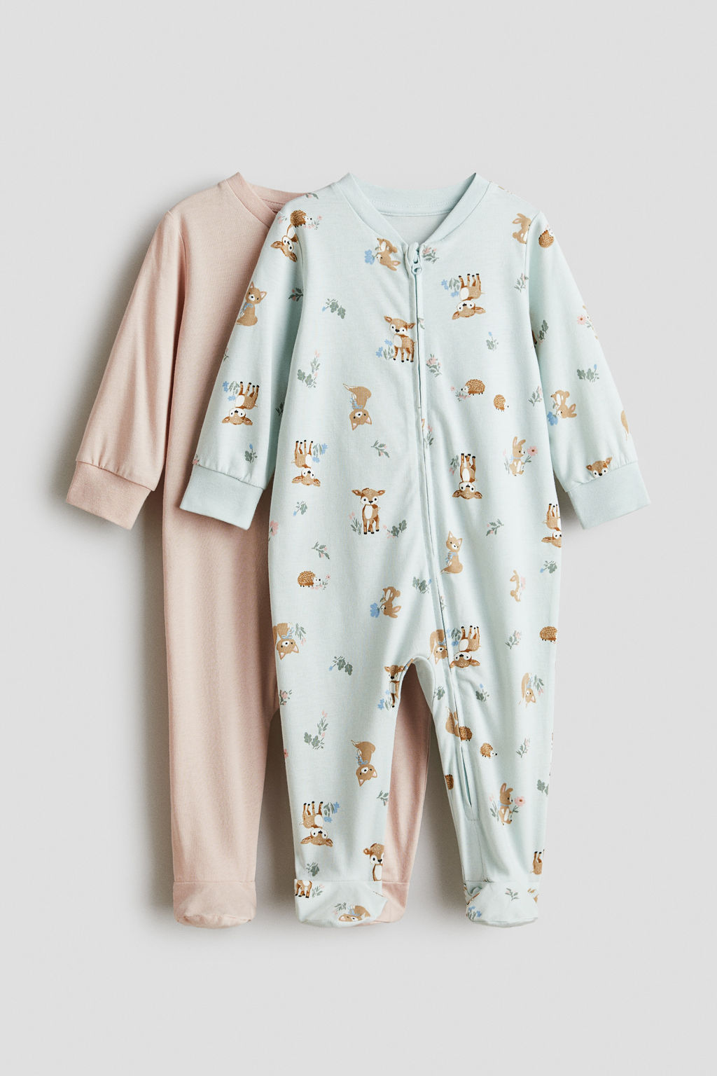 Pack de 2 pijamas enteros con cremallera