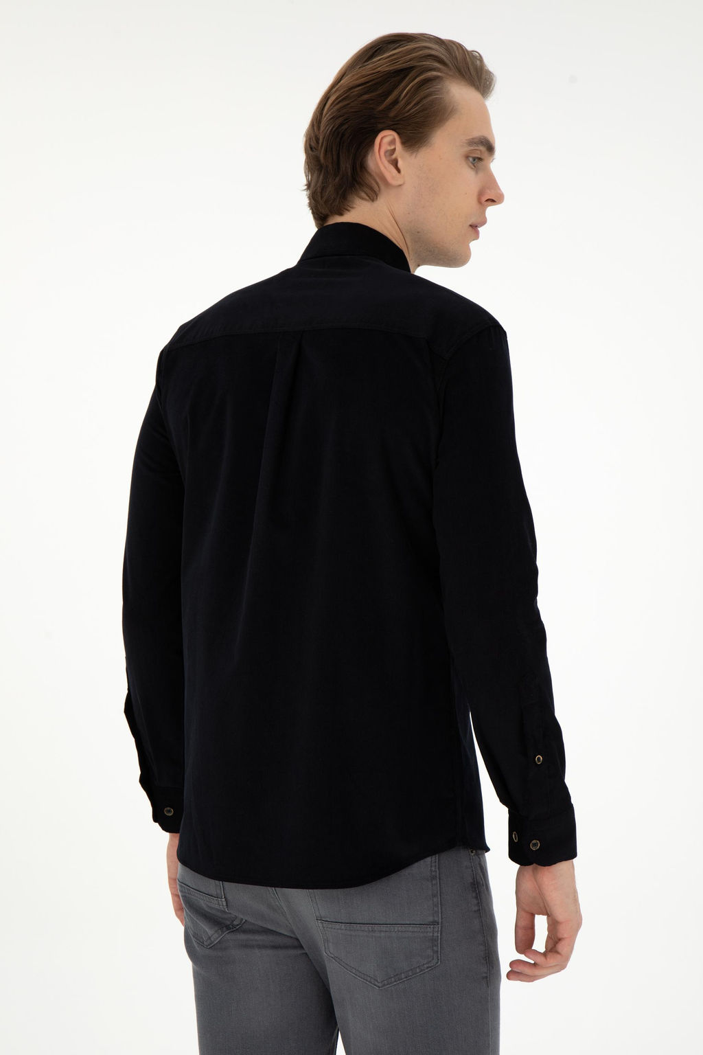 Мужская черная рубашка с длинным рукавом Неожиданная скидка в корзине - U.s. polo assn фото 5