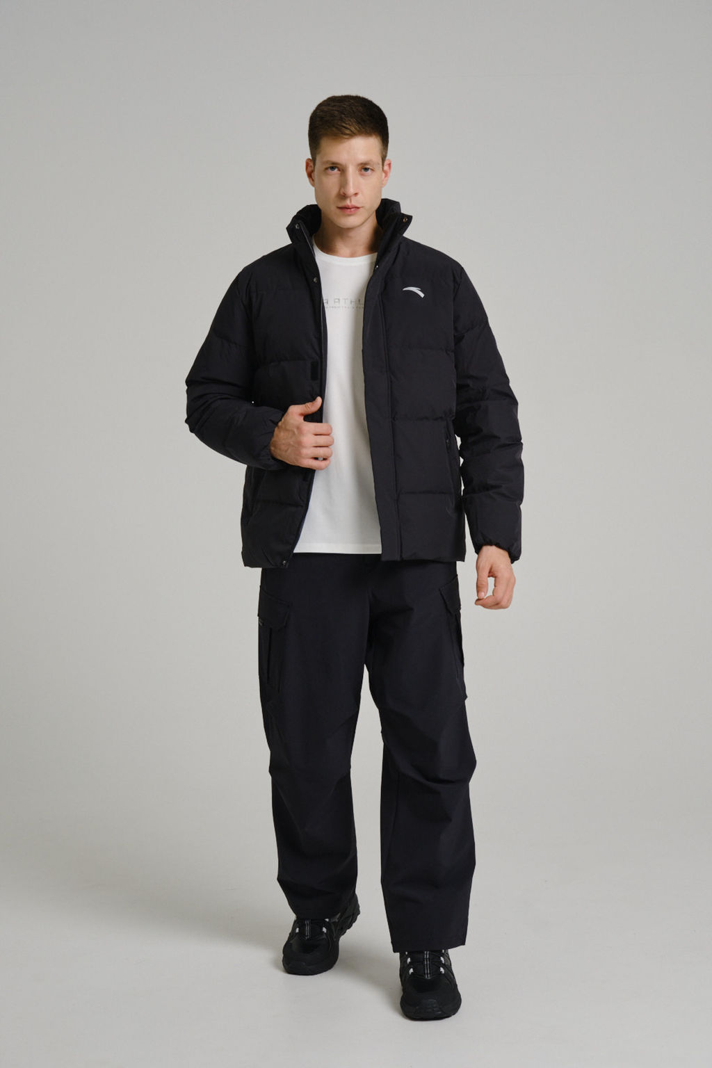 Пуховик короткий Черный TRN Down Jacket - Anta фото 7