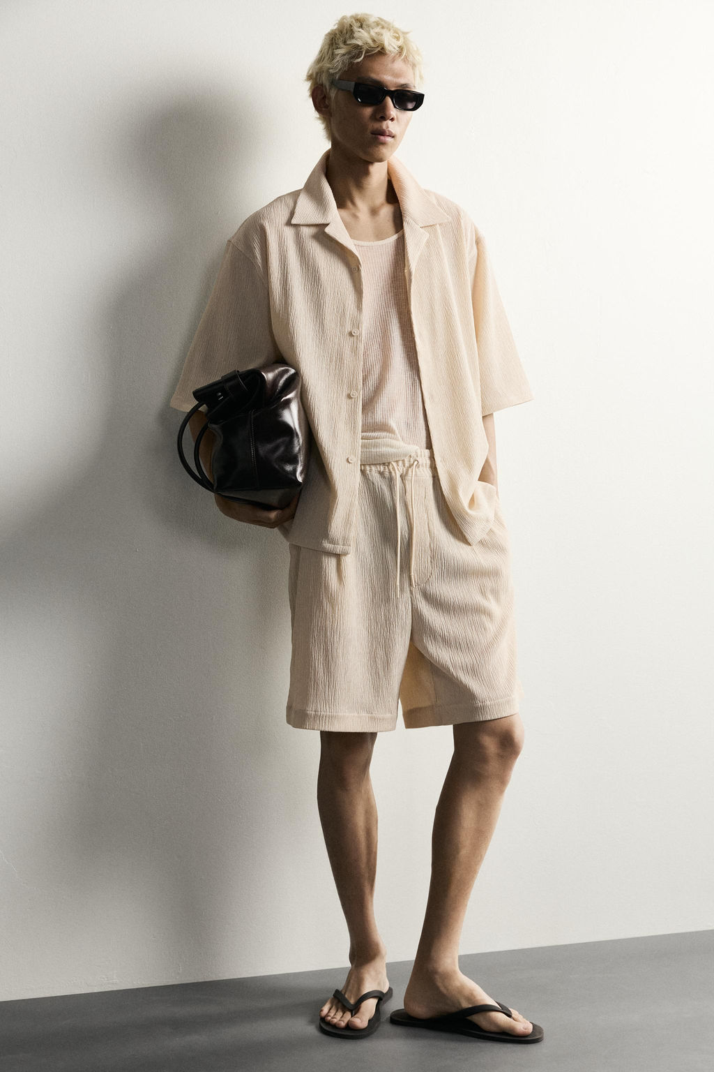BERMUDA RELAXED FIT RELIEVE / Beige vigor? - Zara фото 4