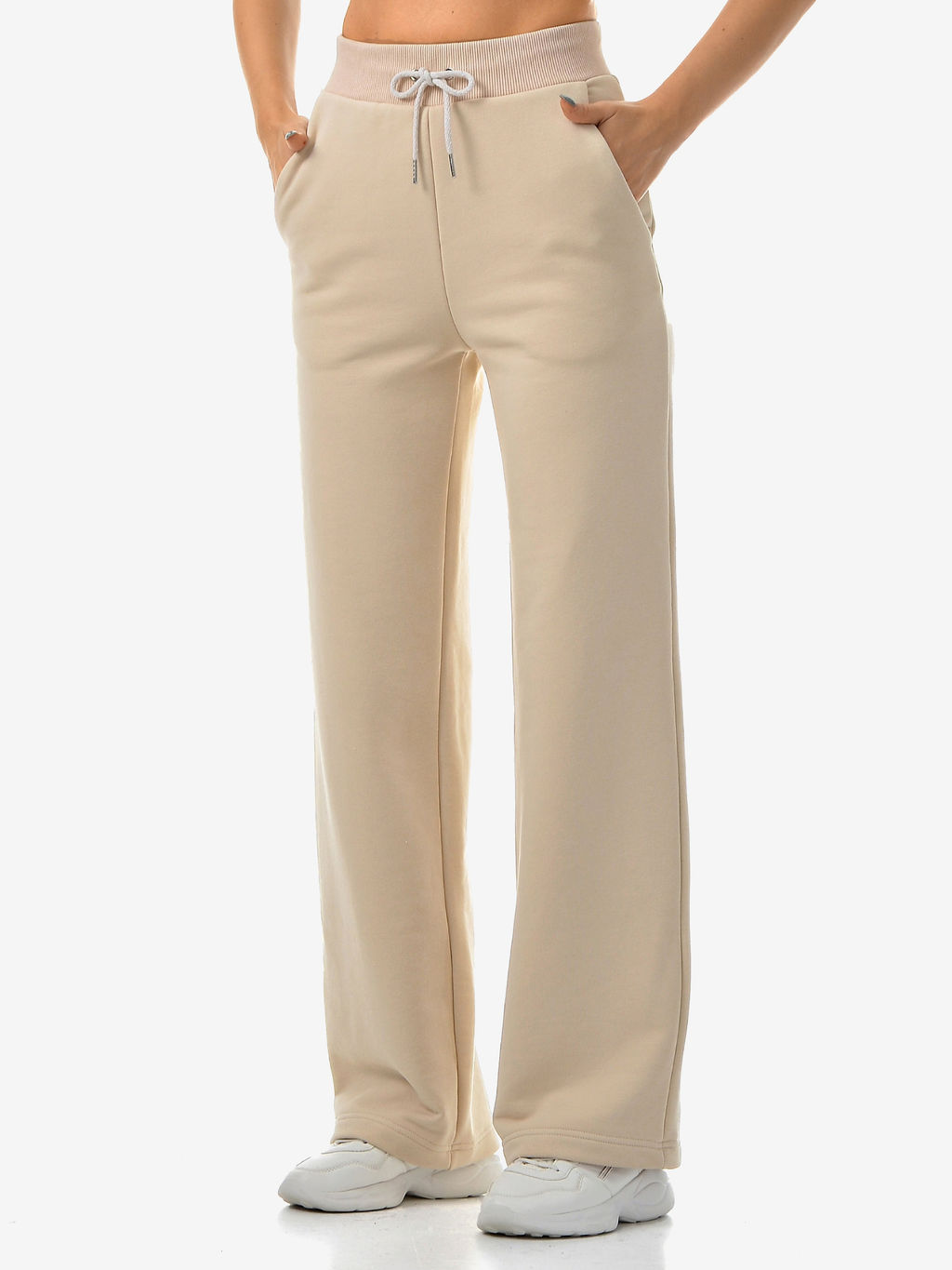 Брюки из футера. М-530  ТОПЛЁНОЕ МОЛОКО - А+б коллекция фото 9