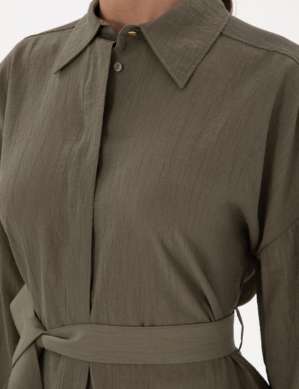 Haki Oversize Uzun Kollu G_mlek - Pierre cardin фото 7