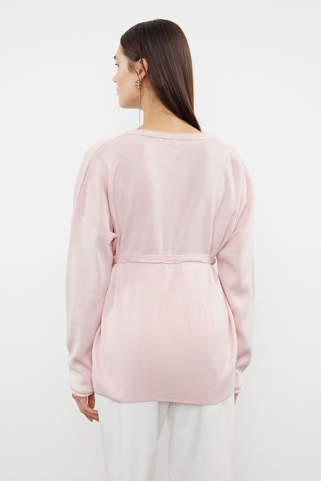 Pembe Baglama Detayl? Triko H?rka TWOAW25HI00128 - Trendyolmilla фото 5