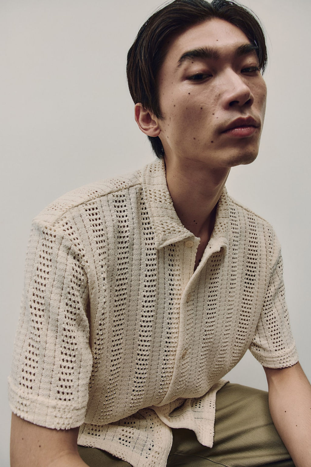 Camisa efecto crochet Regular Fit - H&m фото 3