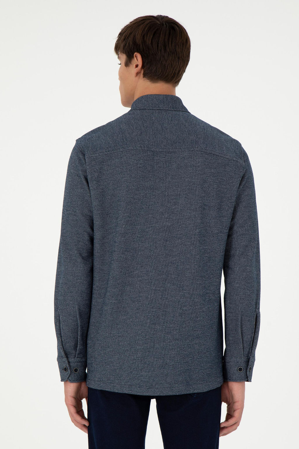 Мужская темно-синяя трикотажная рубашка Неожиданная скидка в корзине - U.s. polo assn фото 5