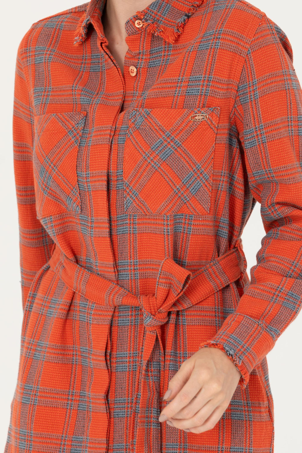 Kad_n Turuncu Jean Elbise - U.s. polo assn фото 4