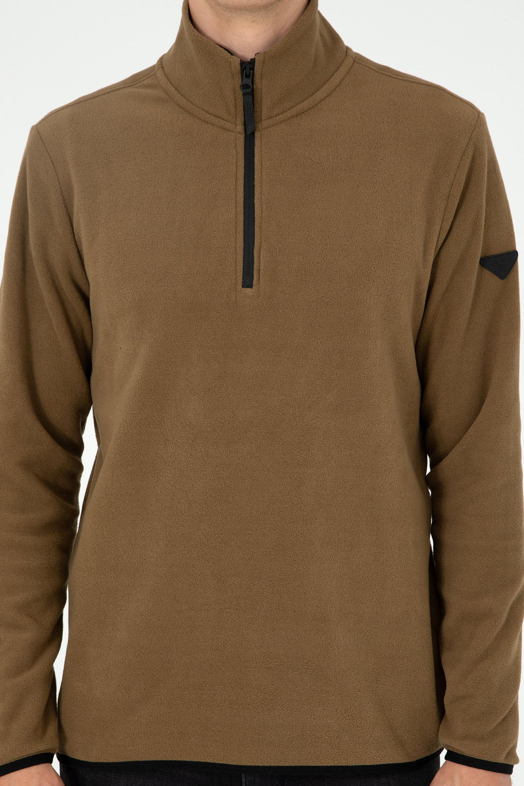 Мужской базовый свитшот цвета хаки Неожиданная скидка в корзине - U.s. polo assn фото 6