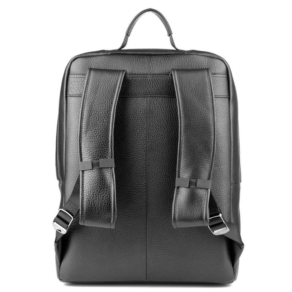 8003-1P black мужской кожаный рюкзак Barcelo Biagi