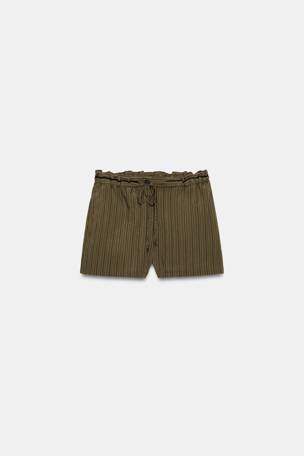 SHORTS JACQUARD RAYAS ZW COLLECTION / Marr?n-Azul - Zara фото 6